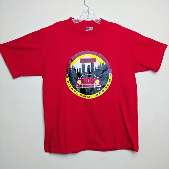 Vintage Porsche Parade Portland Oregon 1995 40th Single Stitch Shirt Large